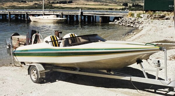 Image Boats NZ boat on trailer backing into water